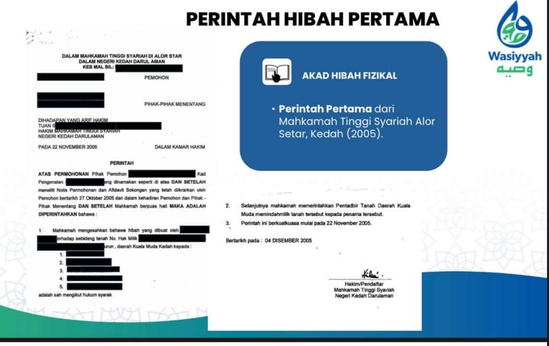 Perintah Hibah Pertama Alor Setar 2005